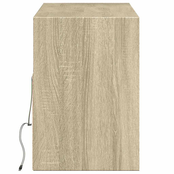TV-Wandschrank Sonoma Eiche mit LED