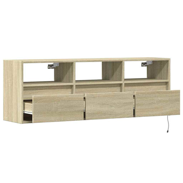 TV-Wandschrank Sonoma Eiche mit LED