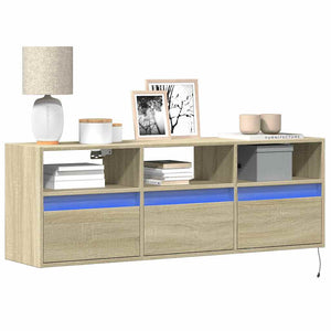 TV-Wandschrank Sonoma Eiche mit LED