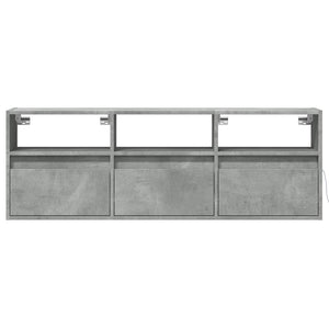 TV-Wandschrank mit LED Betongrau 130 cm