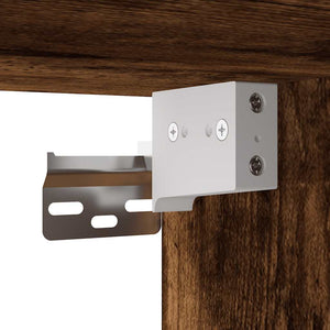 TV-Wandschrank Räuchereiche mit LED 130cm