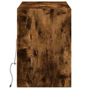 TV-Wandschrank Räuchereiche mit LED 130cm