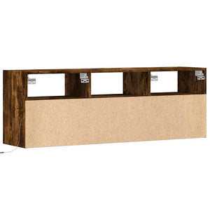 TV-Wandschrank Räuchereiche mit LED 130cm