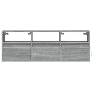 TV-Wandschrank Grau Sonoma mit LED
