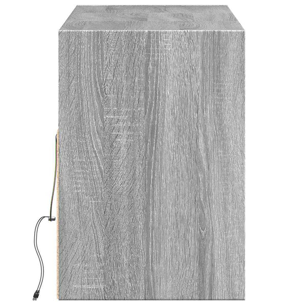 TV-Wandschrank Grau Sonoma mit LED