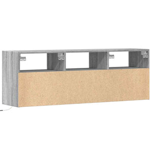 TV-Wandschrank Grau Sonoma mit LED