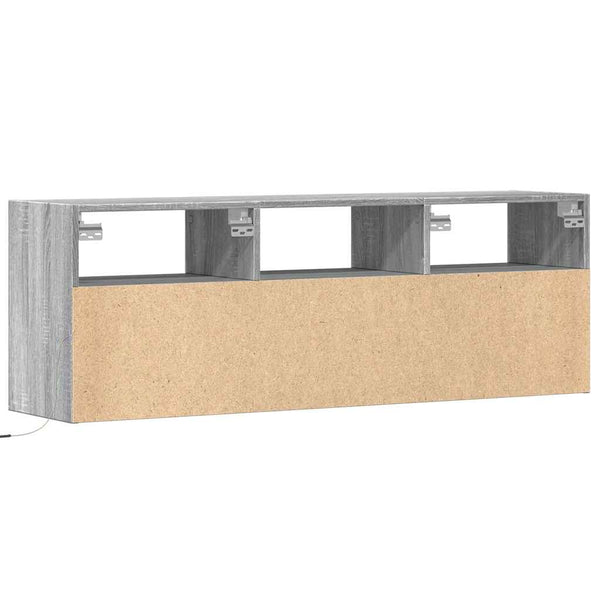 TV-Wandschrank Grau Sonoma mit LED