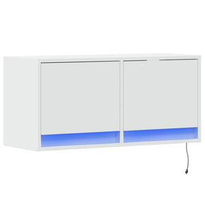 TV-Wandschrank mit LED Weiß 80cm