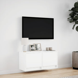 TV-Wandschrank mit LED Weiß 80cm
