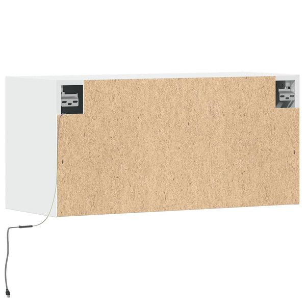 TV-Wandschrank mit LED Weiß 80cm