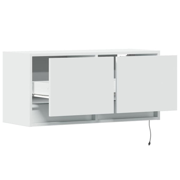 TV-Wandschrank mit LED Weiß 80cm