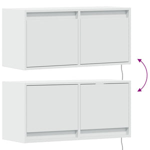 TV-Wandschrank mit LED Weiß 80cm
