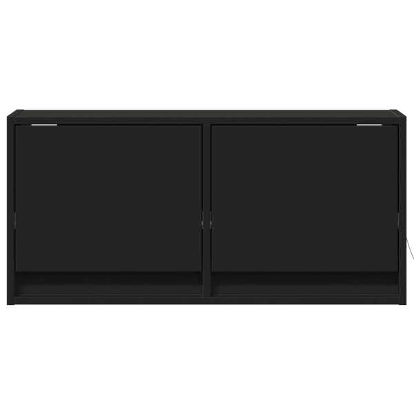 TV-Wandschrank Schwarz mit LED 80cm
