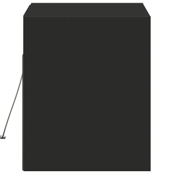 TV-Wandschrank Schwarz mit LED 80cm