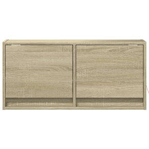 TV-Wandschrank mit LED Sonoma-Eiche 80cm