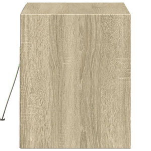 TV-Wandschrank mit LED Sonoma-Eiche 80cm