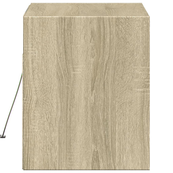 TV-Wandschrank mit LED Sonoma-Eiche 80cm