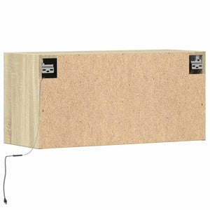 TV-Wandschrank mit LED Sonoma-Eiche 80cm