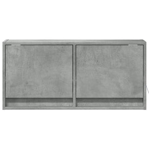 TV-Wandschrank mit LED Betongrau 80cm