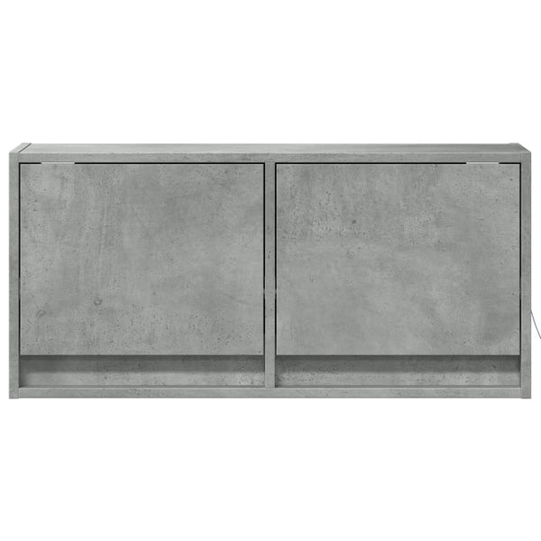 TV-Wandschrank mit LED Betongrau 80cm
