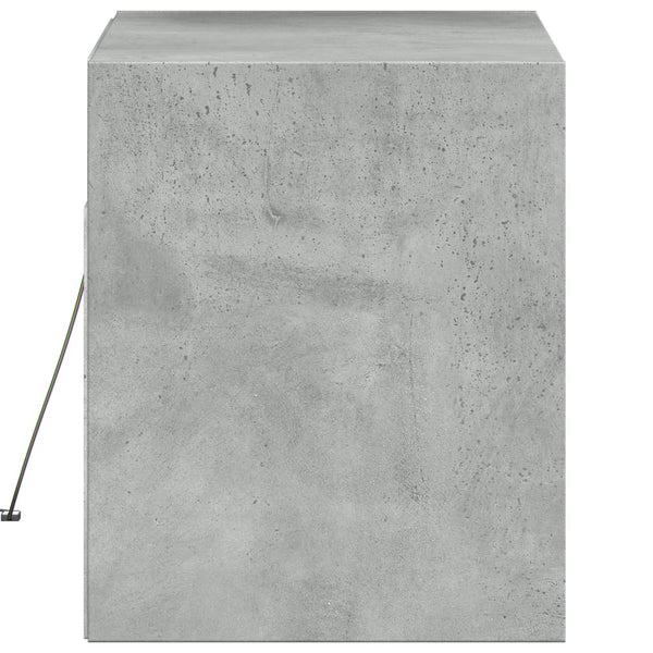 TV-Wandschrank mit LED Betongrau 80cm