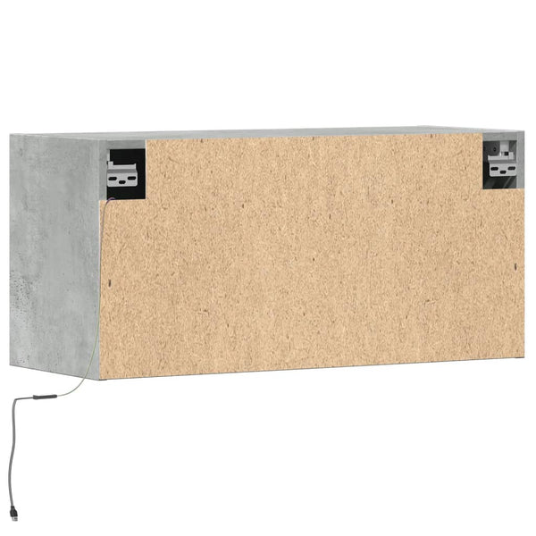 TV-Wandschrank mit LED Betongrau 80cm
