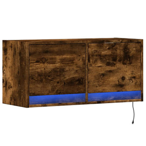 TV-Wandschrank Räuchereiche mit LED 80cm
