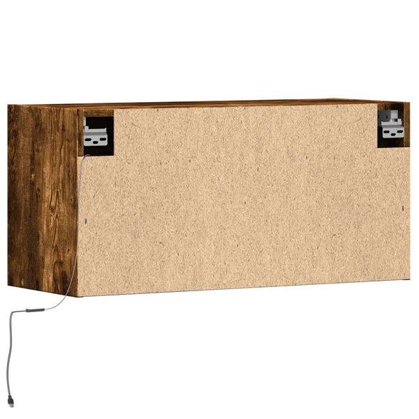TV-Wandschrank Räuchereiche mit LED 80cm