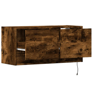 TV-Wandschrank Räuchereiche mit LED 80cm