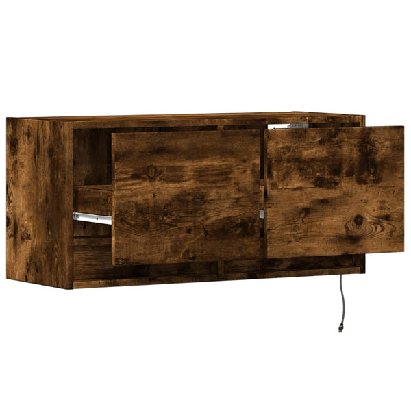 TV-Wandschrank Räuchereiche mit LED 80cm
