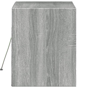 TV-Wandschrank mit LED Grau Sonoma 80cm