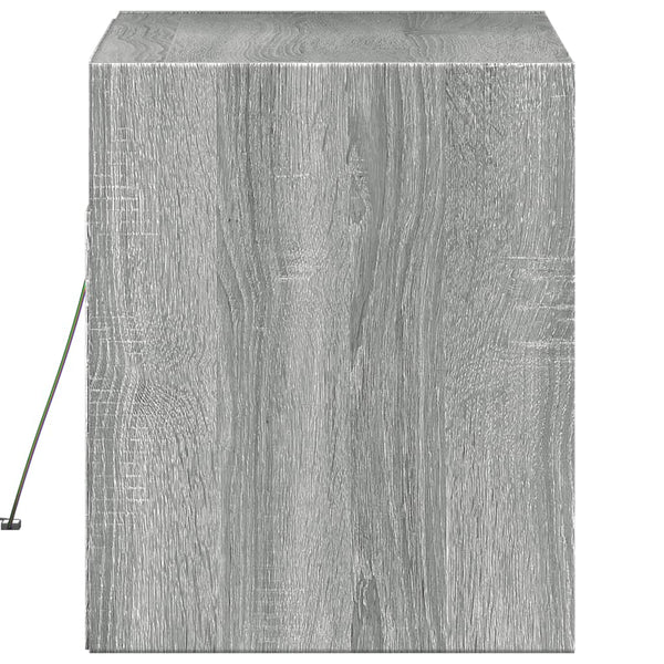 TV-Wandschrank mit LED Grau Sonoma 80cm