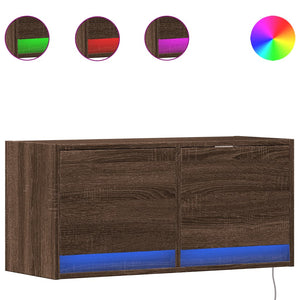TV-Wandschrank mit LED Eichenoptik