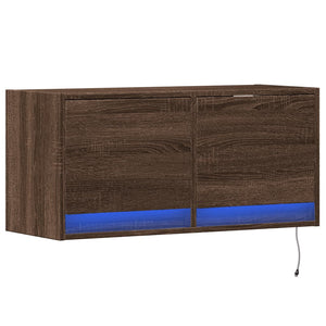 TV-Wandschrank mit LED Eichenoptik