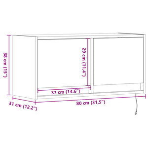 TV-Wandschrank mit LED Eichenoptik