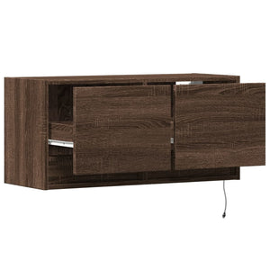 TV-Wandschrank mit LED Eichenoptik