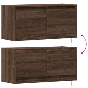 TV-Wandschrank mit LED Eichenoptik