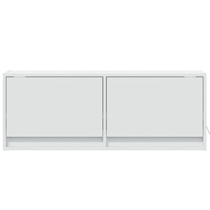 TV-Wandschrank mit LED Weiß 100 cm