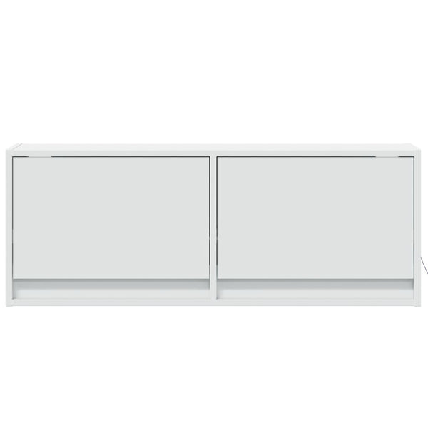 TV-Wandschrank mit LED Weiß 100 cm