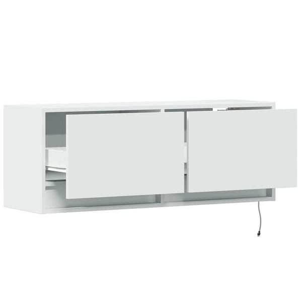 TV-Wandschrank mit LED Weiß 100 cm