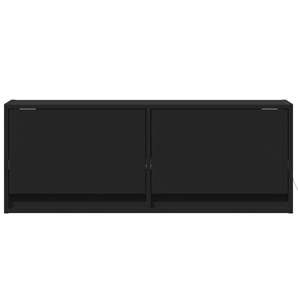 TV-Wandschrank mit LED Schwarz 100 cm