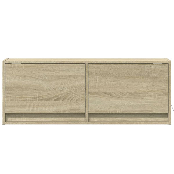 TV-Wandschrank mit LED Sonoma-Eiche 100 cm