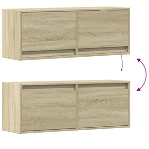 TV-Wandschrank mit LED Sonoma-Eiche 100 cm