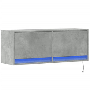 TV-Wandschrank mit LED Betongrau 100cm