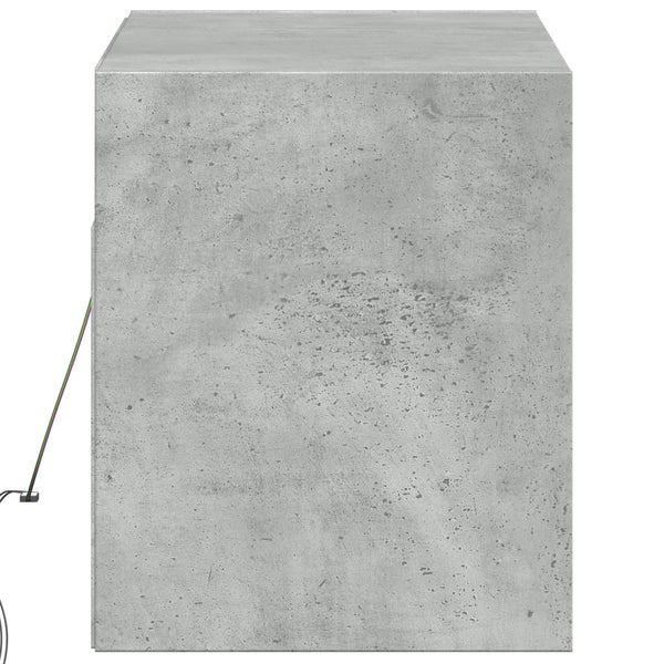 TV-Wandschrank mit LED Betongrau 100cm