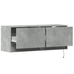 TV-Wandschrank mit LED Betongrau 100cm
