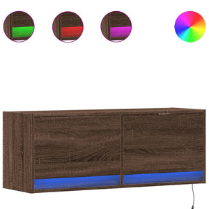 TV-Wandschrank mit LED Eichenoptik 100 cm