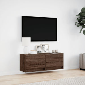 TV-Wandschrank mit LED Eichenoptik 100 cm