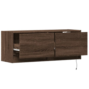 TV-Wandschrank mit LED Eichenoptik 100 cm