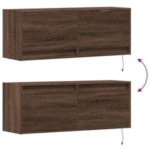 TV-Wandschrank mit LED Eichenoptik 100 cm